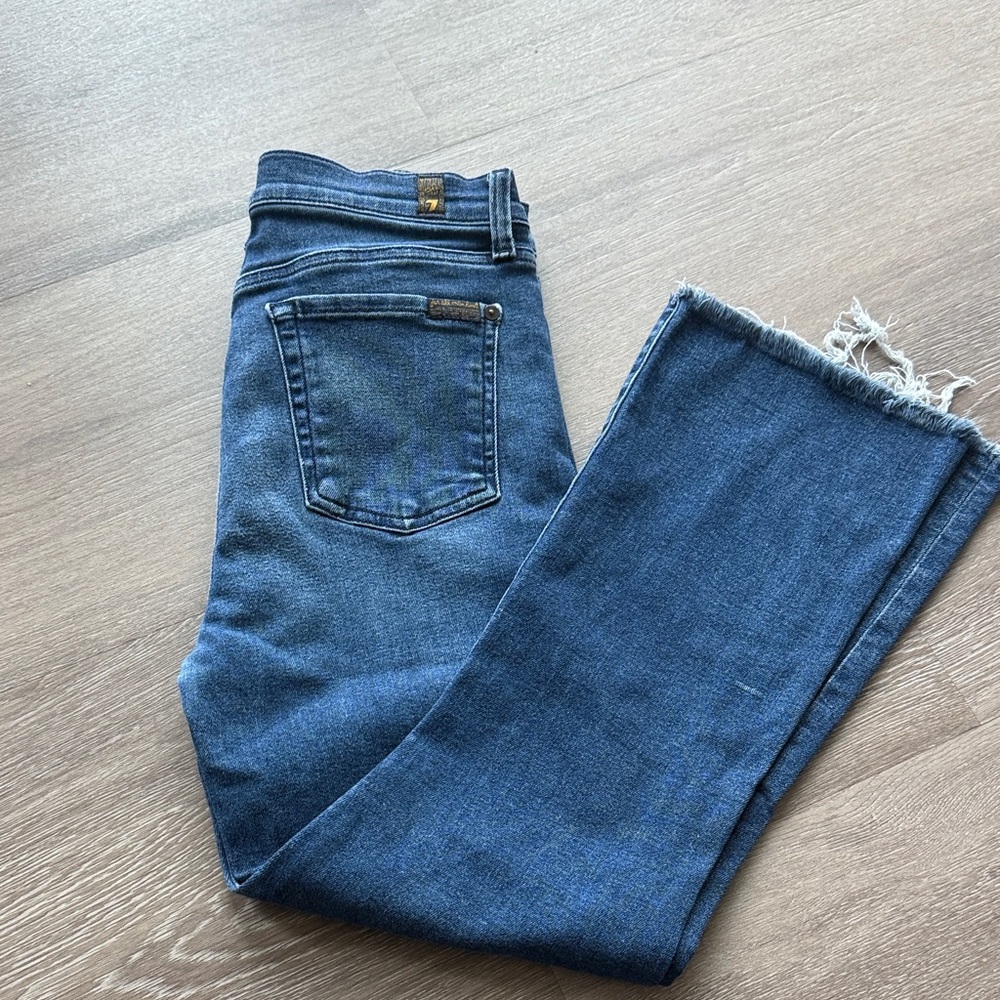 7 For All Mankind Medium Blue Ankle Jeans